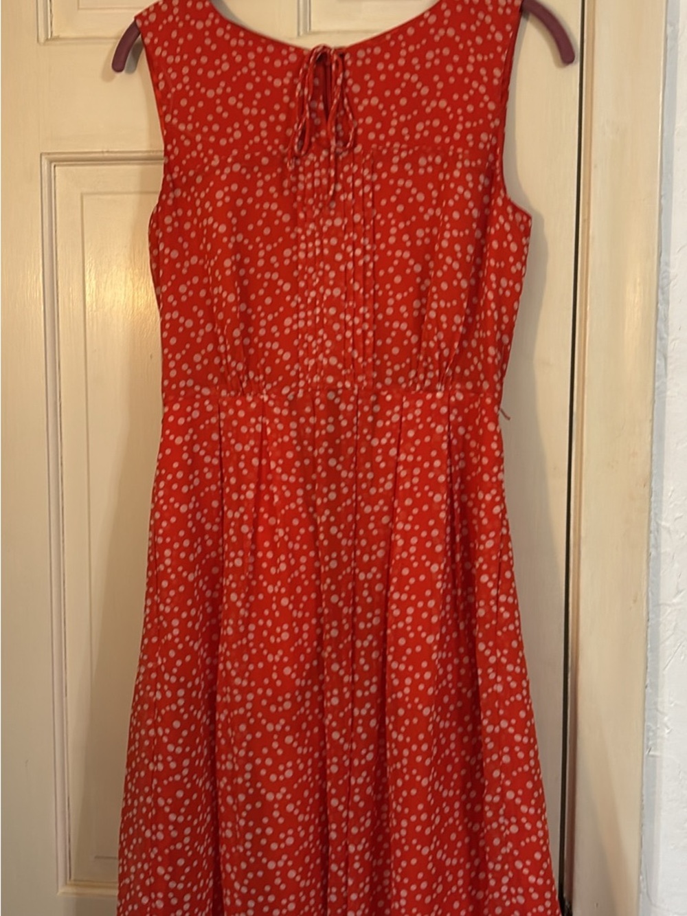 Karen Walker Red Polka Dot Midi Dress